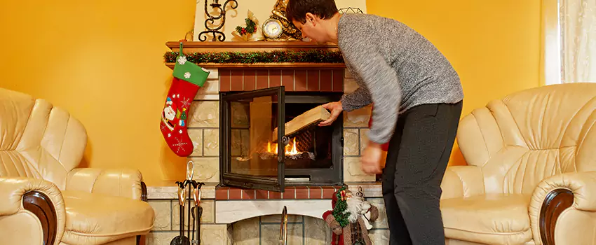 Rusted Metal Fireplace Restoration in Linda, California